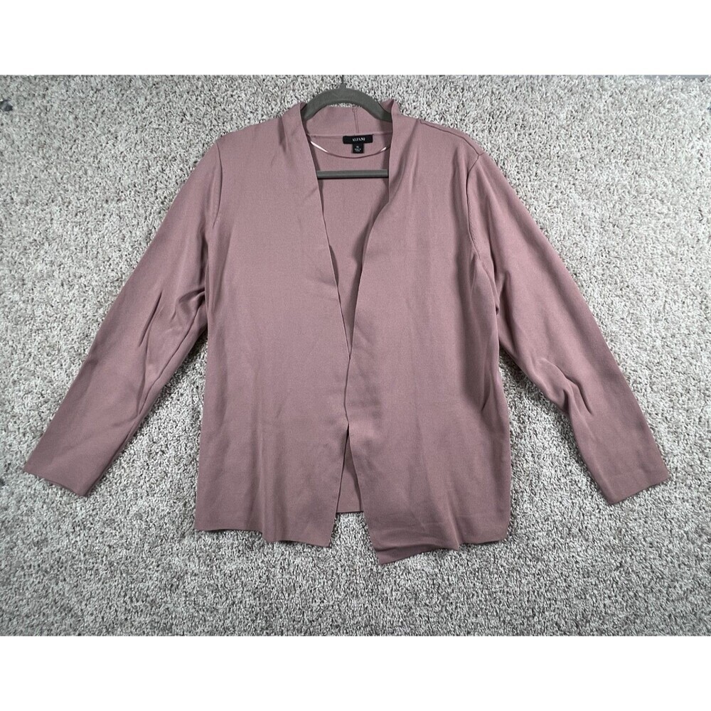 Alfani XL Open Front Cardigan Sweater Pink Blush Knit Lightweight Women